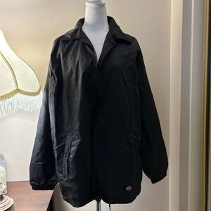 Dickies Black Lightweight Fleece Lined Windbreaker Jacket Size S